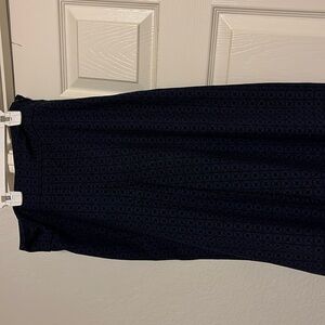 Cute winter dark navy blue and black small printed trousers